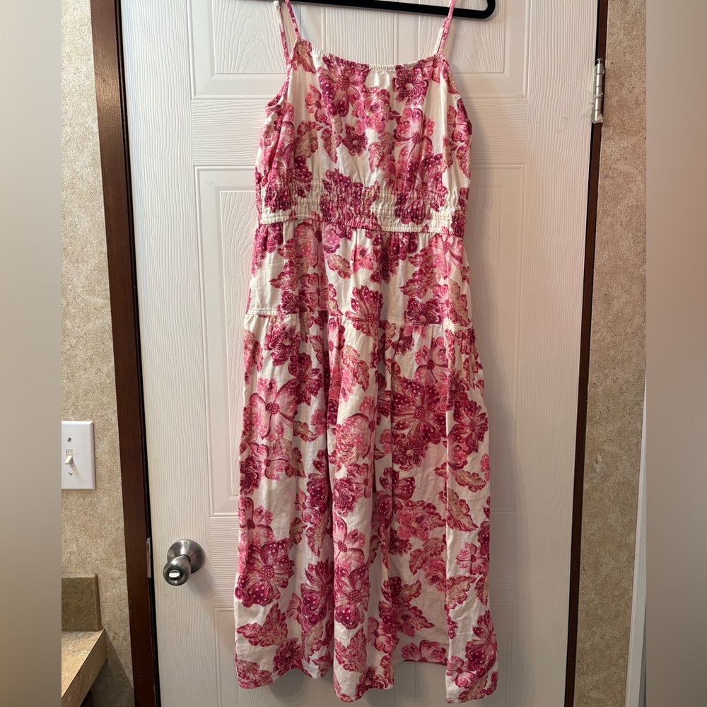 Old Navy Pink and White Floral Dress